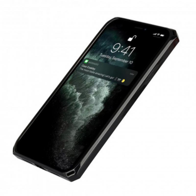 Cover iPhone 11 Pro Max Flip Cover Aftageligt Ægte Litchi-læder