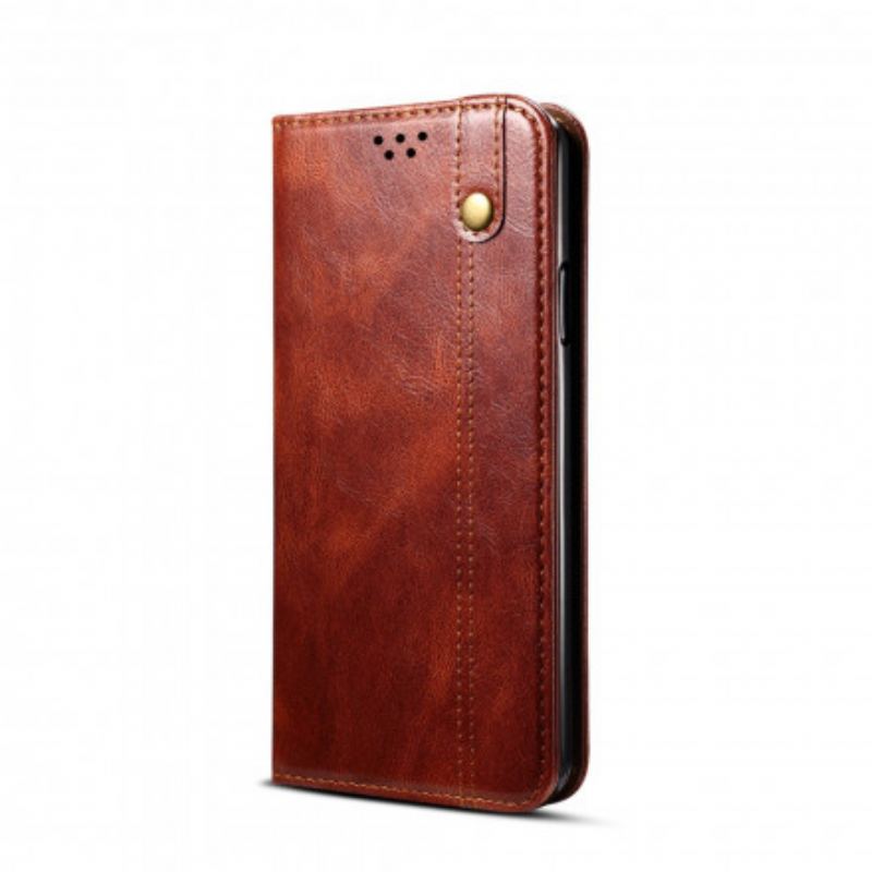 Cover iPhone 11 Pro Max Flip Cover Voksbehandlet Kunstlæder