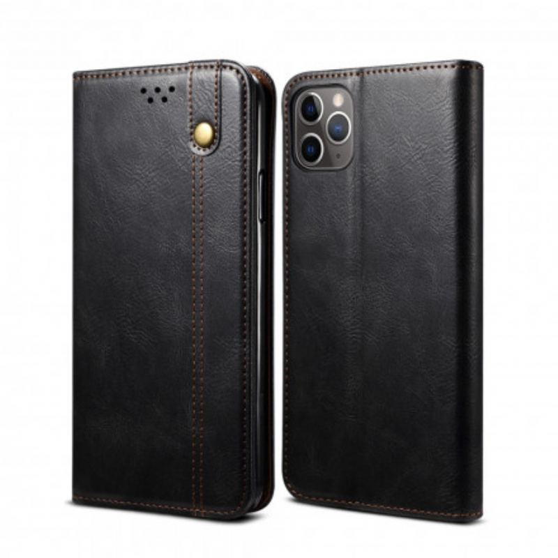Cover iPhone 11 Pro Max Flip Cover Voksbehandlet Kunstlæder