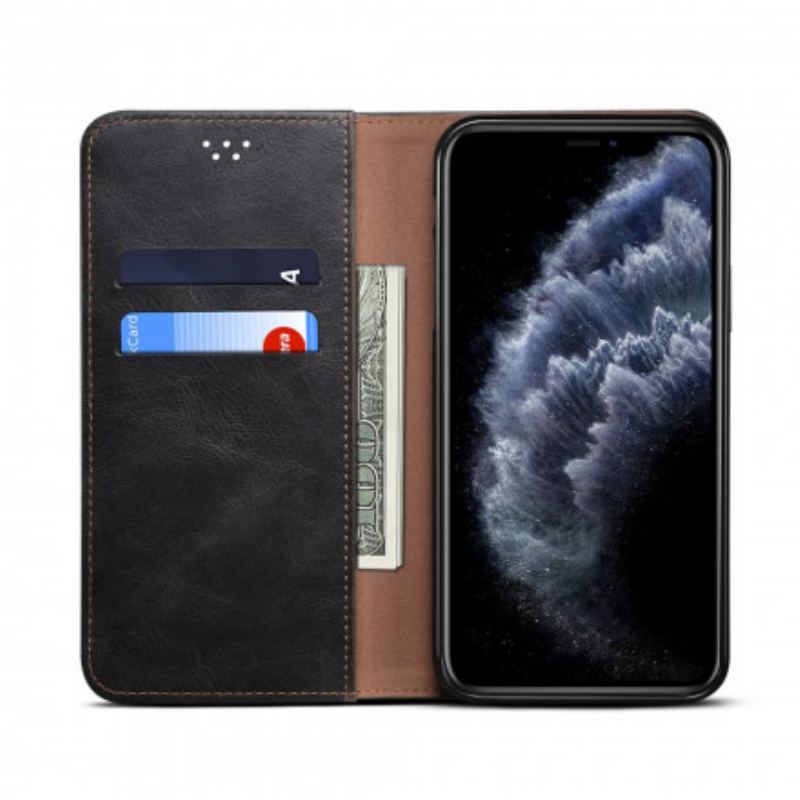 Cover iPhone 11 Pro Max Flip Cover Voksbehandlet Kunstlæder