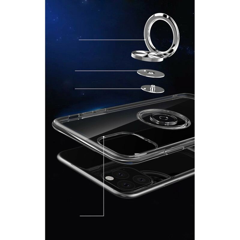 Cover iPhone 11 Pro Max Gennemsigtig Med Ring-support