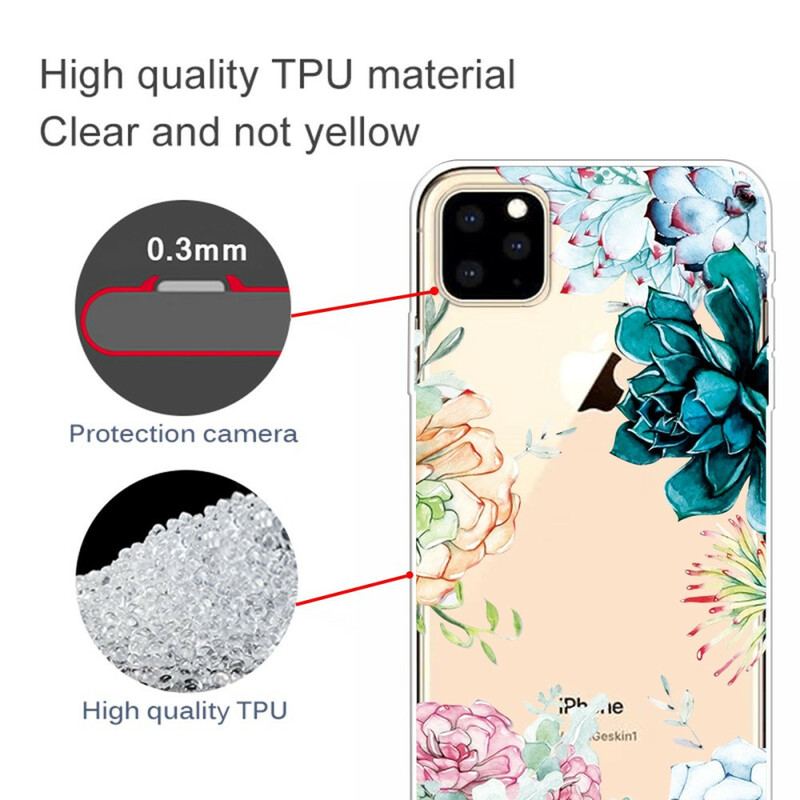 Cover iPhone 11 Pro Max Sømløse Akvarelblomster