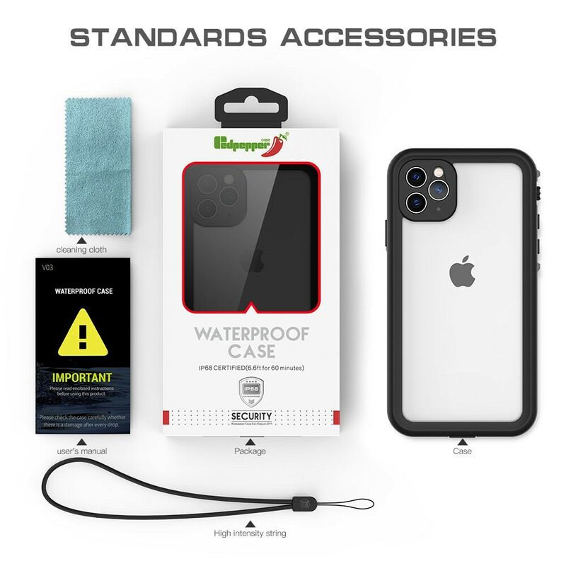 Cover iPhone 11 Pro Max Vandtæt Redpepper