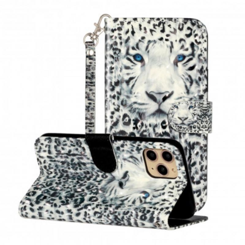 Flip Cover iPhone 11 Pro Max Med Snor Tiger Light Strap Spotlights
