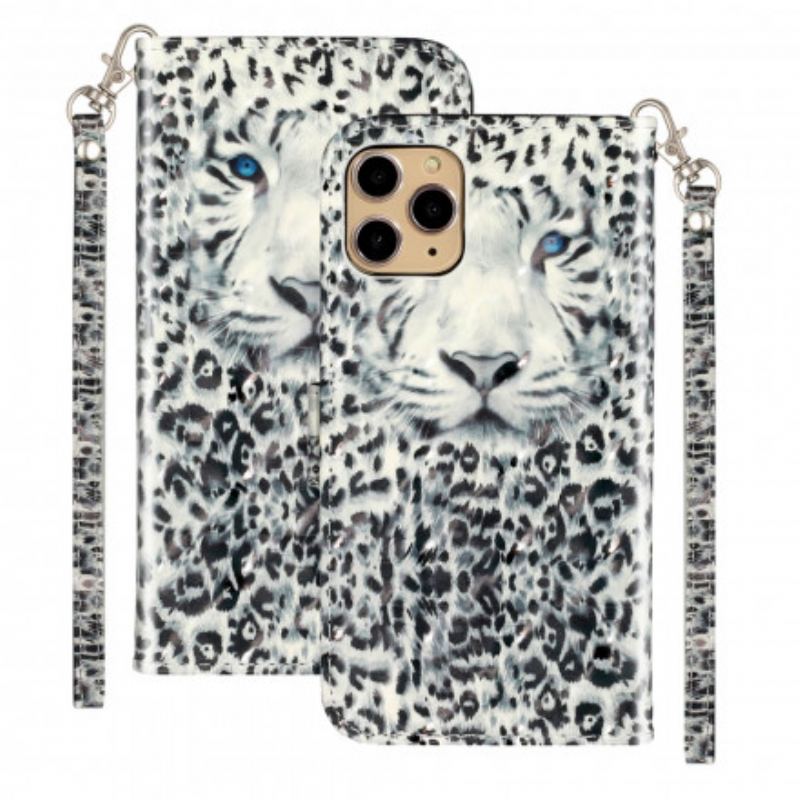 Flip Cover iPhone 11 Pro Max Med Snor Tiger Light Strap Spotlights