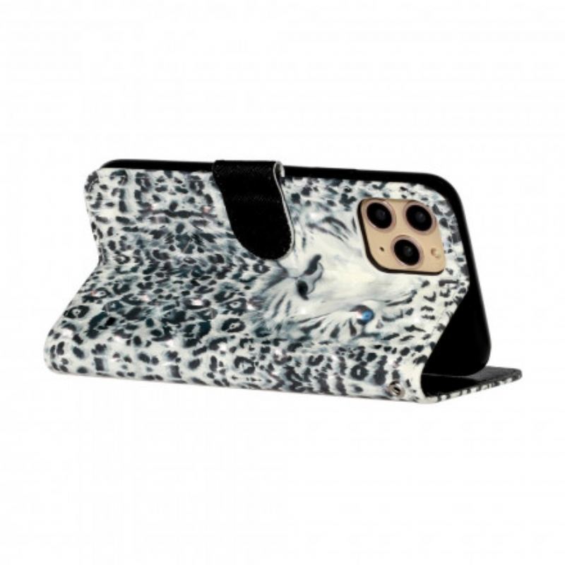 Flip Cover iPhone 11 Pro Max Med Snor Tiger Light Strap Spotlights