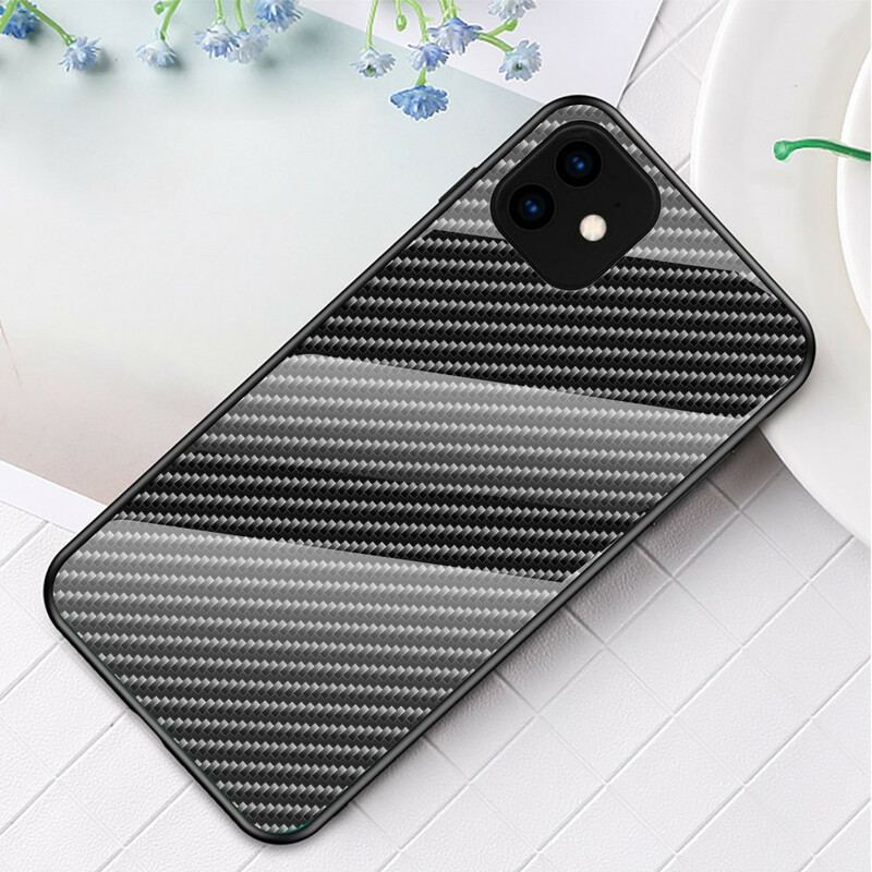 Mobilcover iPhone 11 Pro Max Kulfiber Hærdet Glas