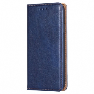 Cover Xiaomi Redmi Note 12 5G Flip Cover Imiteret Lædersøm