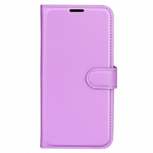 Flip Cover Moto G73 5G Klassisk Litchi-lædereffekt