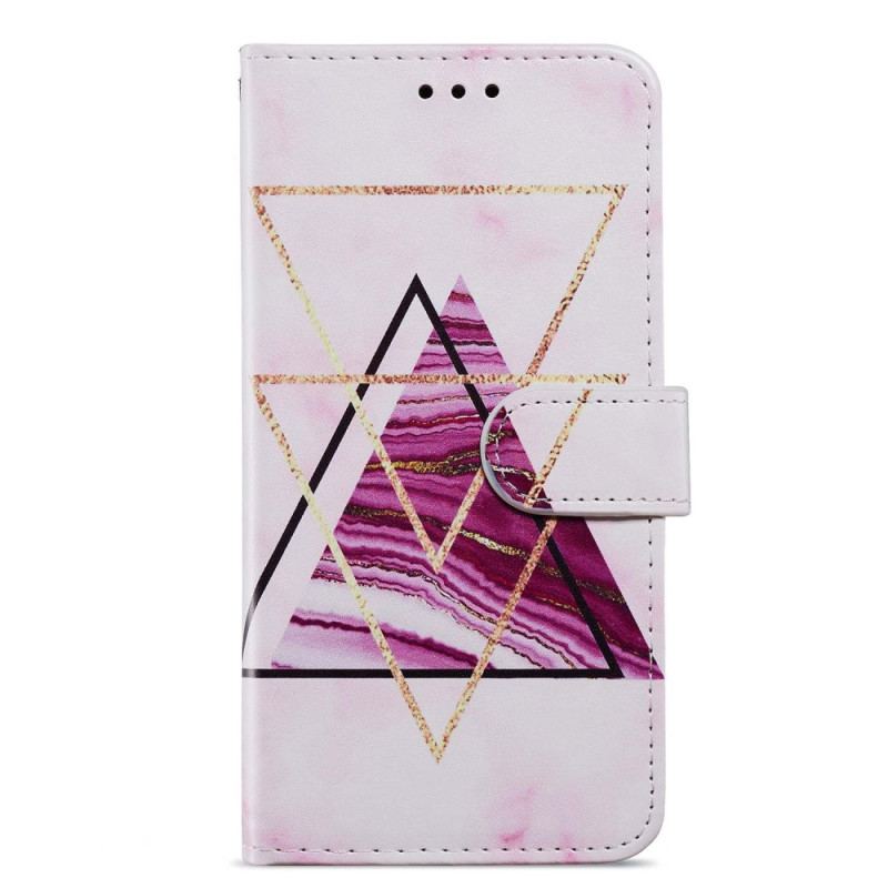 Flip Cover Moto G73 5G Med Snor Marmor Strip Variation