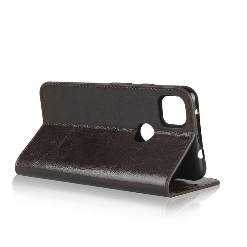 Cover Google Pixel 4A Flip Cover Ægte Læder