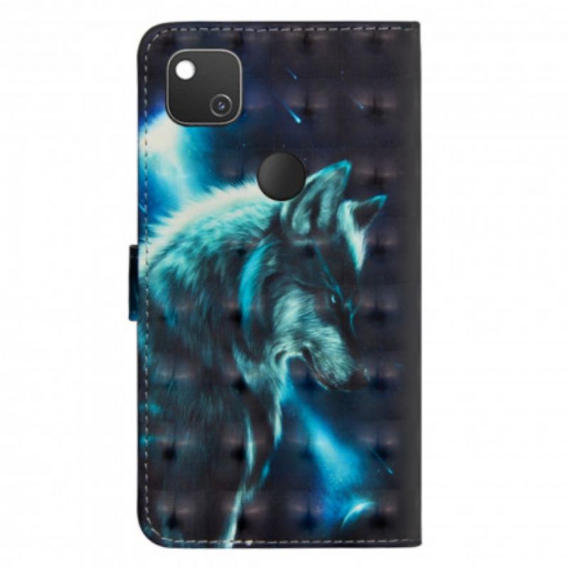 Flip Cover Google Pixel 4A Majestætisk Ulv