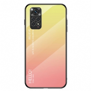 Cover Xiaomi Redmi Note 11 / 11S Hærdet Glas Hej