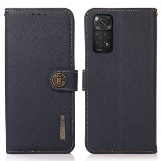 Flip Cover Xiaomi Redmi Note 11 / 11S Khazneh Rfid Ægte Læder