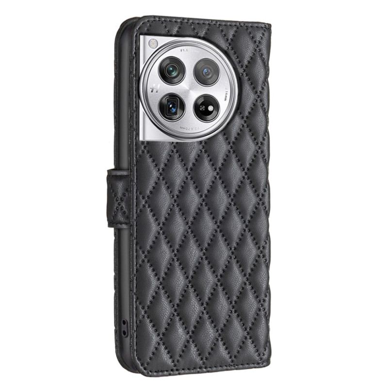 Flip Cover Oneplus 12 5g Quiltet Binfen Farve