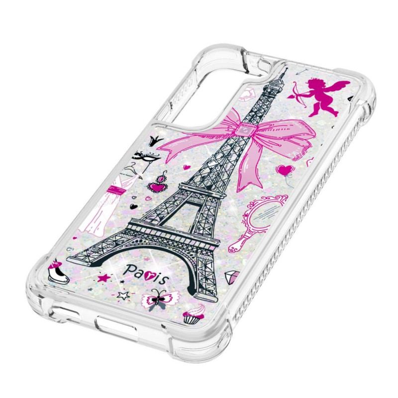 Cover Samsung Galaxy S22 Plus 5G Eiffeltårnets Pailletter