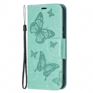 Flip Cover Samsung Galaxy S22 Plus 5G Sommerfugle På Flugt Med Snor
