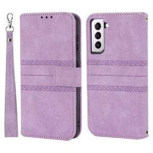 Læder Cover Samsung Galaxy S22 Plus 5G Blondesømme