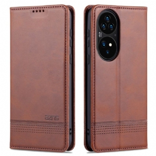 Cover Huawei P50 Pro Flip Cover Azns Læderstyling
