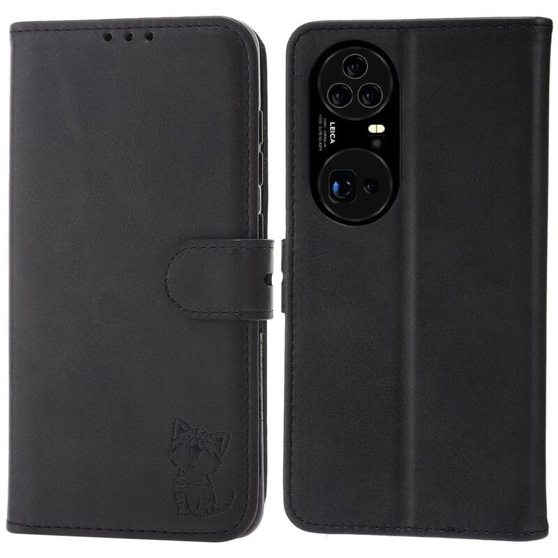 Flip Cover Huawei P50 Pro Imiteret Læderkilling