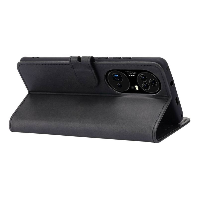 Flip Cover Huawei P50 Pro Imiteret Læderkilling