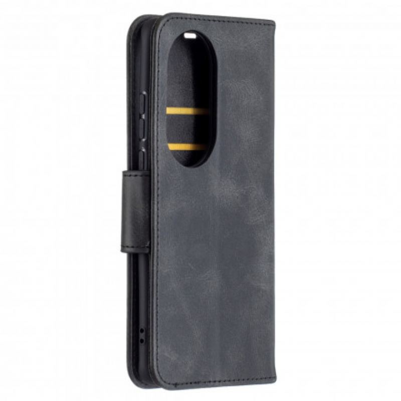 Flip Cover Huawei P50 Pro Læder Cover Glat Flap Skrå