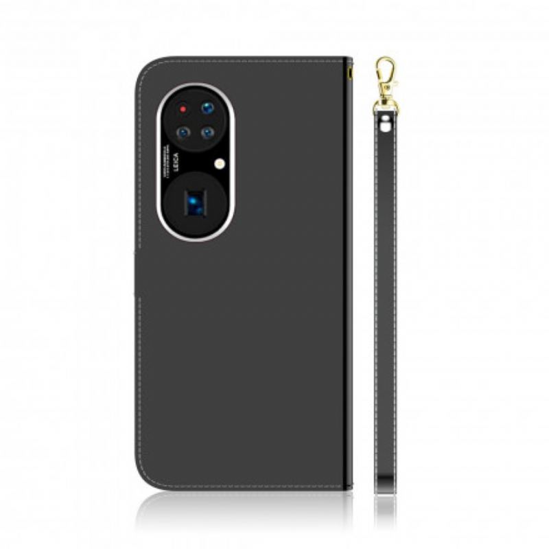 Flip Cover Huawei P50 Pro Spejlcover I Imiteret Læder