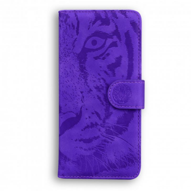 Flip Cover Huawei P50 Pro Tiger Ansigtsprint