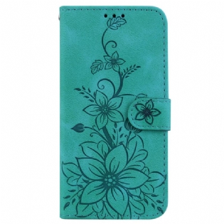 Flip Cover Poco C61 Blomstermønster I Lanire