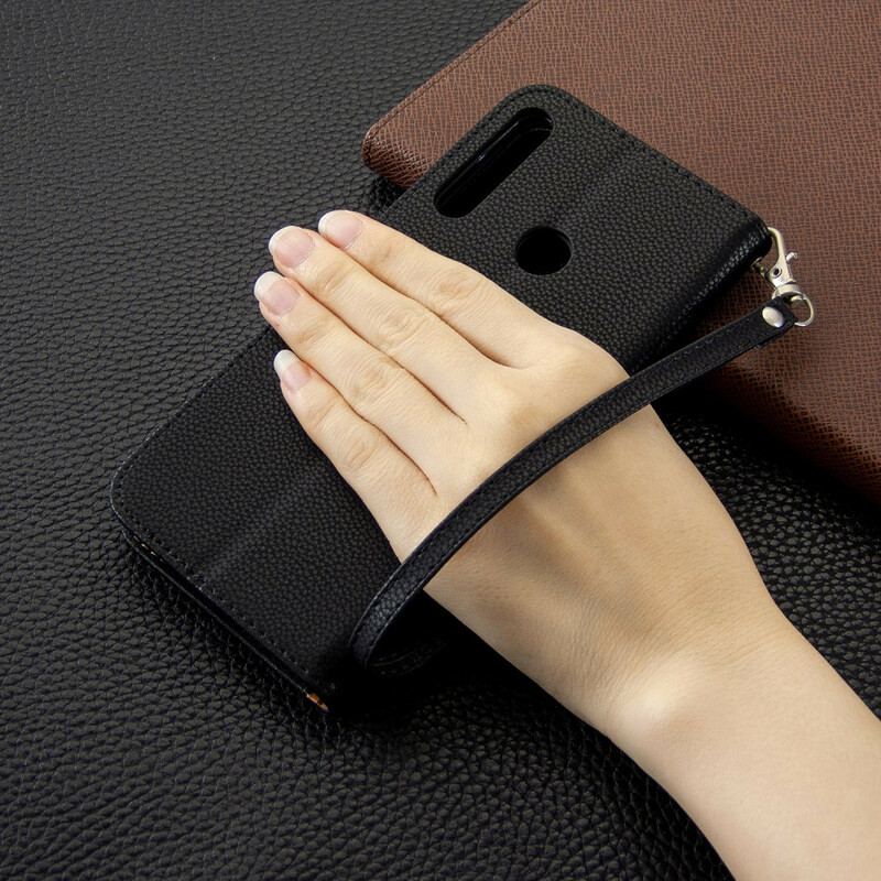 Flip Cover Huawei P40 Lite E Læder Cover Litchi Rabat Oblique