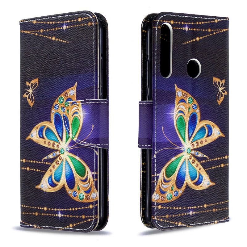 Flip Cover Huawei P40 Lite E Sommerfugle Konger