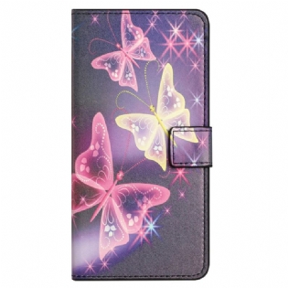 Flip Cover Xiaomi Redmi Note 12 4G Smukke Sommerfugle