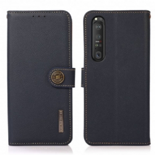 Flip Cover Sony Xperia 1 III Imiteret Læder Khazneh Rfid