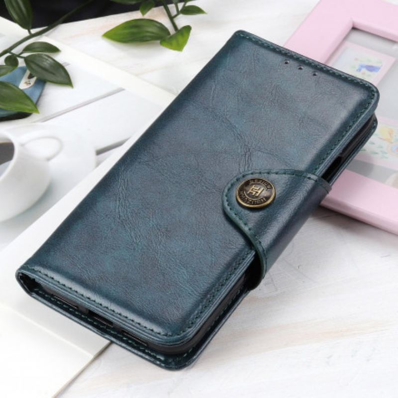 Flip Cover Sony Xperia 1 III Patentknap I Imiteret Læder