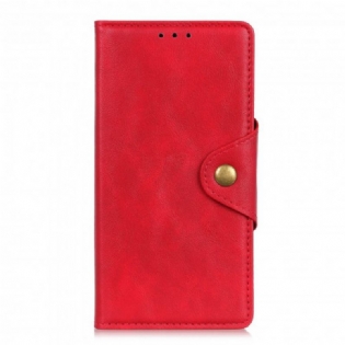 Flip Cover Sony Xperia 1 III Vintage Knap I Imiteret Læder