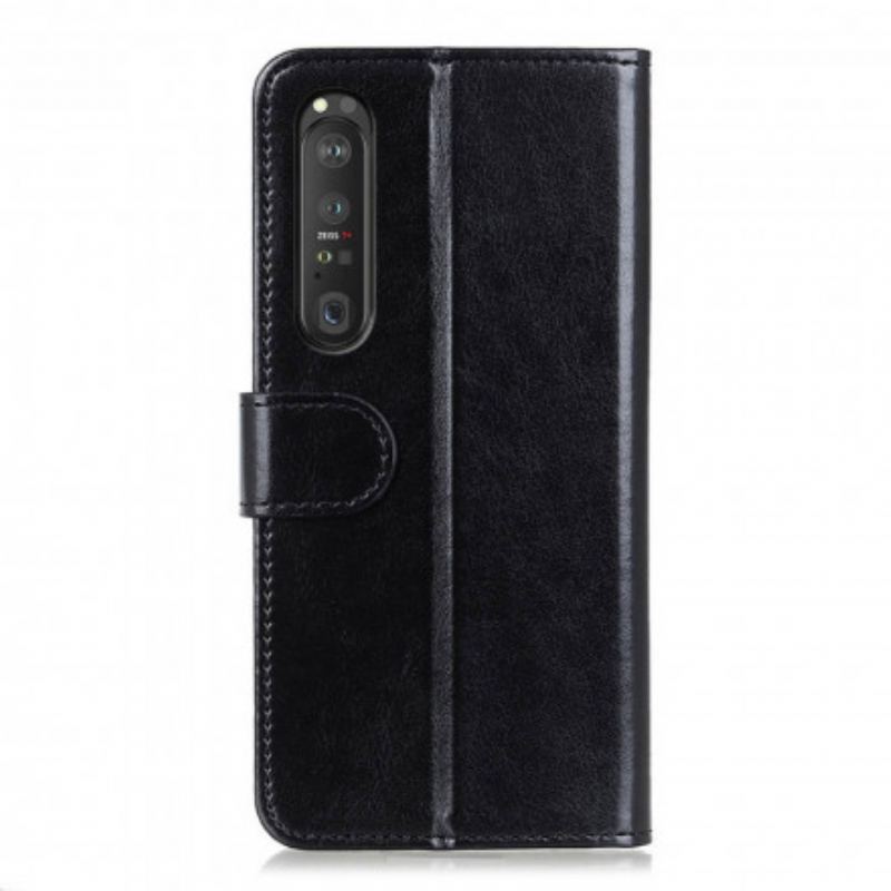 Læder Cover Sony Xperia 1 III Finesse I Kunstlæder