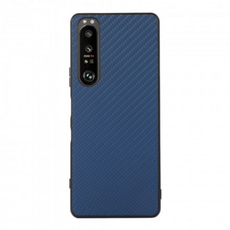 Mobilcover Sony Xperia 1 III Carbon Fiber Tekstur I Lædereffekt
