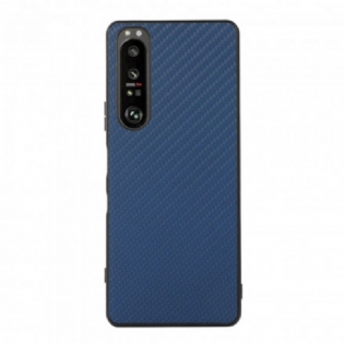 Mobilcover Sony Xperia 1 III Carbon Fiber Tekstur I Lædereffekt