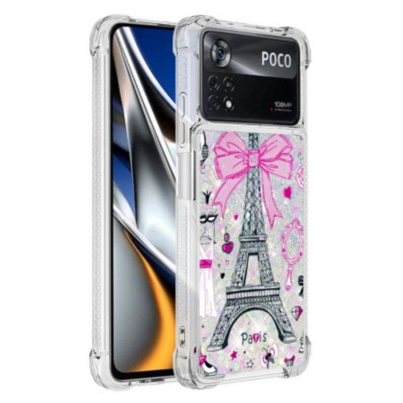 Cover Poco X4 Pro 5G Eiffeltårnets Pailletter