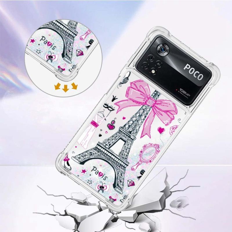 Cover Poco X4 Pro 5G Eiffeltårnets Pailletter