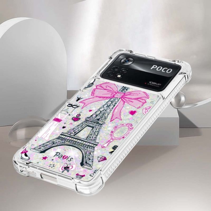 Cover Poco X4 Pro 5G Eiffeltårnets Pailletter