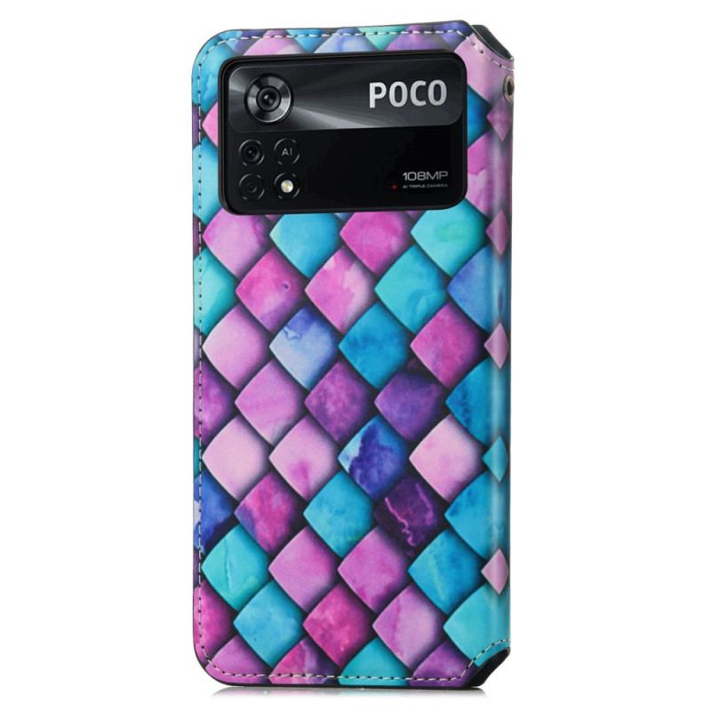 Cover Poco X4 Pro 5G Flip Cover Caseneo Rfid Design