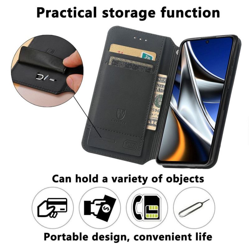 Cover Poco X4 Pro 5G Flip Cover Caseneo Rfid Design