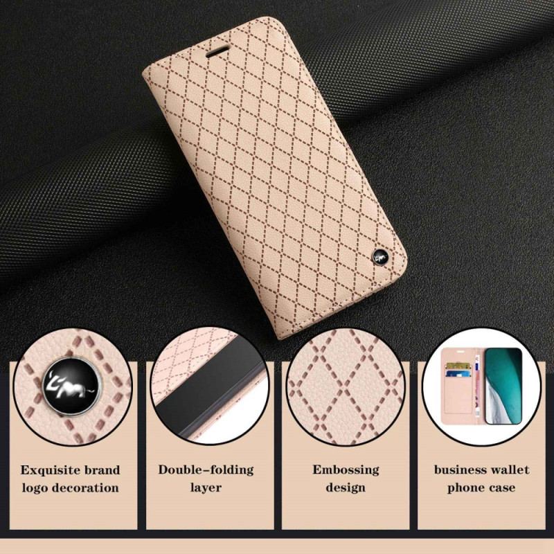 Cover Poco X4 Pro 5G Flip Cover Imiteret Læder Litchi Diamanter