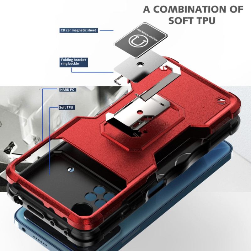 Cover Poco X4 Pro 5G Metal Effekt Ring-support