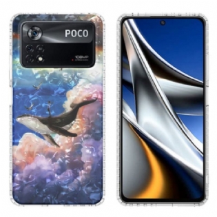 Cover Poco X4 Pro 5G Stiliseret Hval