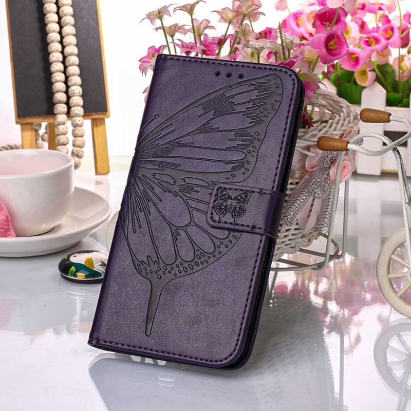 Flip Cover Poco X4 Pro 5G Med Snor Barok Strappy Sommerfugl