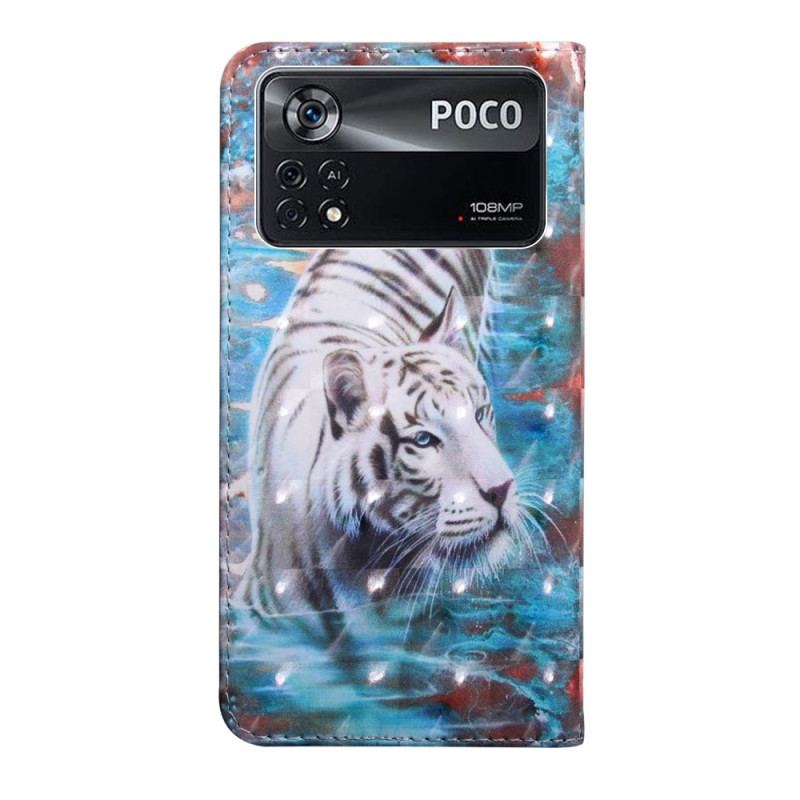 Flip Cover Poco X4 Pro 5G Med Snor Fantastisk Thong Tiger