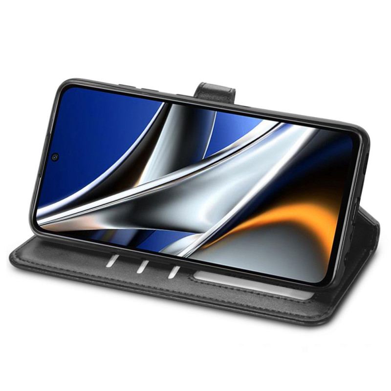 Flip Cover Poco X4 Pro 5G Med Snor Magnetisk Knap Med Snor
