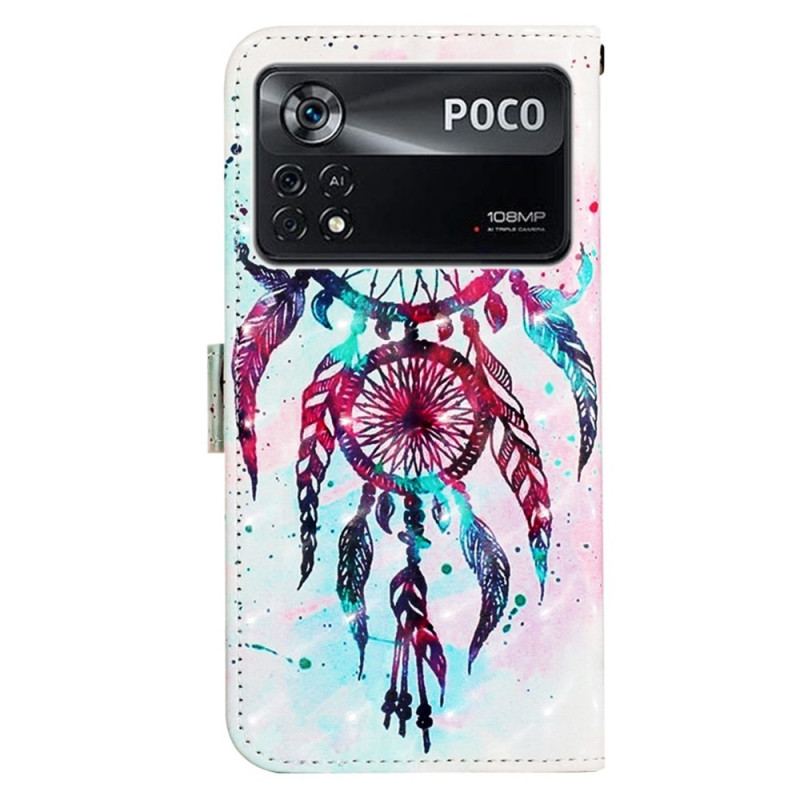Flip Cover Poco X4 Pro 5G Med Snor Strap Dream Catcher